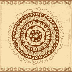 Decorative circle card background
