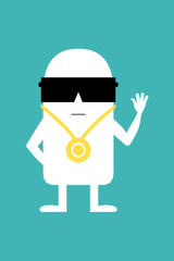 Animated personality cool man