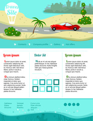 Sea vacation. Responsive travel site