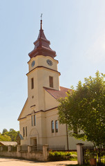 Fototapeta na wymiar Catholic church in Solonetul Nou village