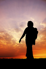 African woman with child