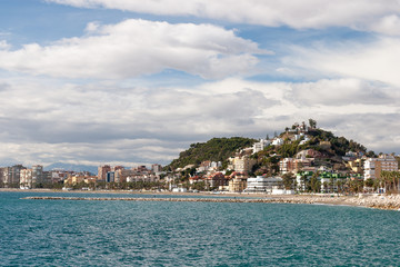 Naklejka premium Coastline at Malaga