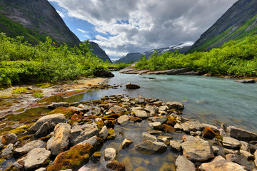 Piekny krajobraz Norweski - obrazy, fototapety, plakaty
