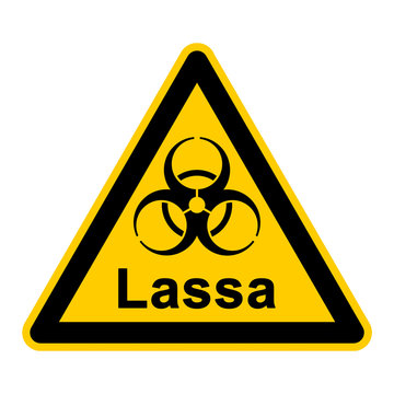 wso73 WarnSchildOrange - english warning sign: caution lassa hemorrhagic fever - German Warnschild: Warnung vor Lassafieber - g1051