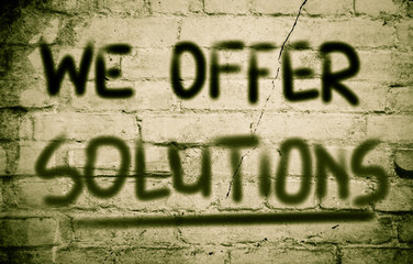 We Offer Solutions Concept