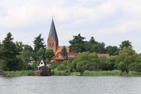 Kirchturm der Stadt Jabel bei M&uuml;ritz in Mecklenburg Vorpommern