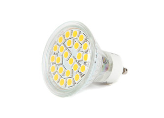 LED lights bulb isolated of white