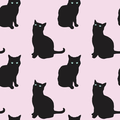 Cats Seamless Pattern