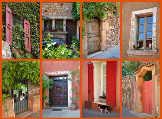 Carte Postale - Portes et fenêtres à Roussillon 01