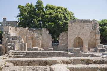 Fototapeta na wymiar Archaeological site on Rhodes