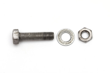 fasteners on the white background
