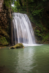 Fototapeta na wymiar Erawan waterfall in Thailand