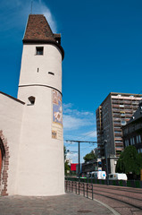 medieval Bollwerk tower in Mulhouse - Alsace - France