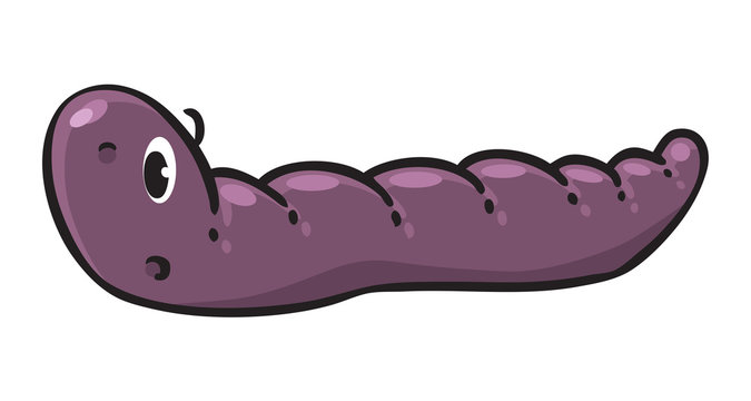 Funny crawling worm