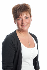 Mädchen mit kurzen Haaren