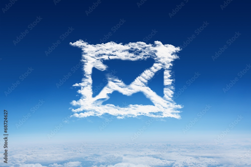 Poster composite image of cloud email