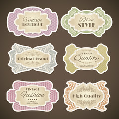 Vintage labels set