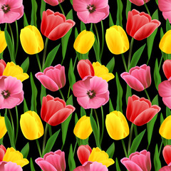 Tulip seamless background