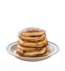 Pancake dish isolated on white background