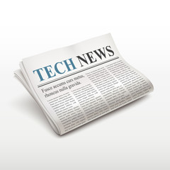 tech news words on newspaper
