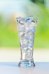 ice in glass