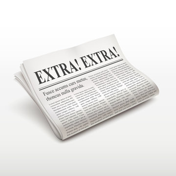 extra extra words on newspaper