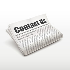 contact us words on newspaper