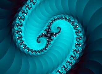 Beautiful Colorful Spiral Fractals, computer generated