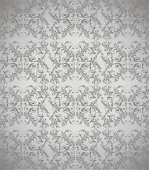 Black floral background vector