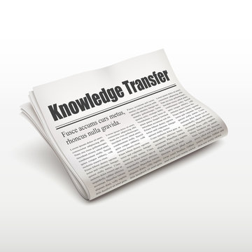 knowledge transfer words on newspaper