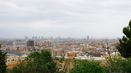 Fototapeta na wymiar Panorámica de Barcelona