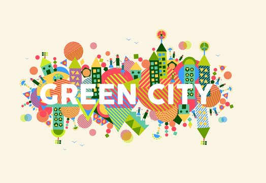 Green City concept illustration