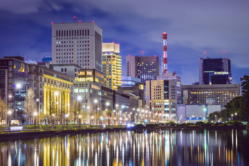 Fototapeta na wymiar Tokyo, Japan Cityscape at Marunouchi Business District