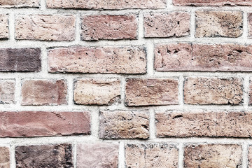 Background of red brick wall pattern texture.