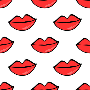Seamless lips pattern