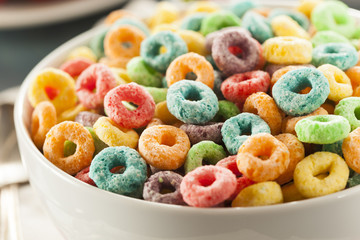 Coloful Fruit Cereal Loops