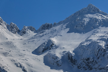 Obraz premium Negoiu peak in winter