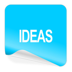 ideas blue sticker icon