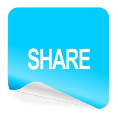 share blue sticker icon