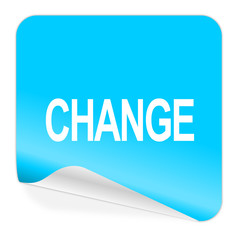 change blue sticker icon