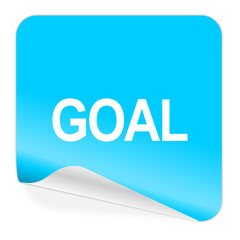 goal blue sticker icon