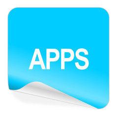 apps blue sticker icon