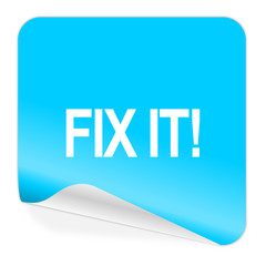 fix it blue sticker icon