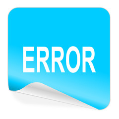 error blue sticker icon