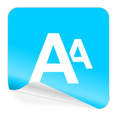 alphabet blue sticker icon