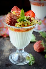 fruit jelly with berries
