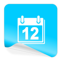 calendar blue sticker icon