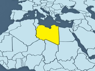 Map of worlds. Libya.