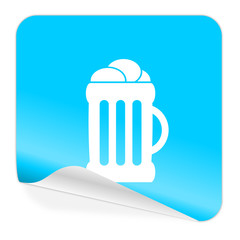 beer blue sticker icon