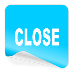 close blue sticker icon